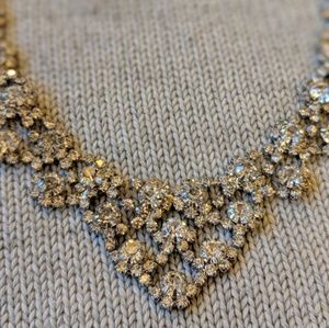 Sparkling silver plated statement necklace